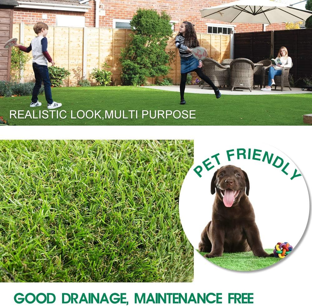 Artificial Turf for Football Artificial Grass Turf Lawn, Landscape and Putting Green, UV Resistant Realistic Turf Grass