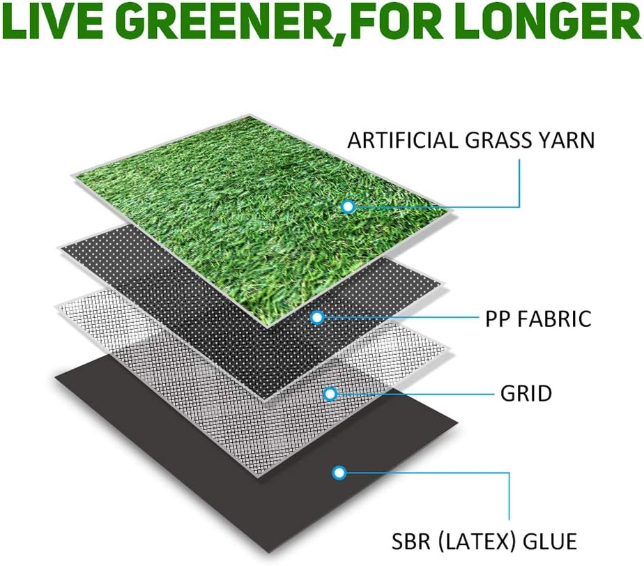 Sport Green Artificial Grass Carpet for Garden Soft Artificial Lawn Synthetic Turf Grass for Football Grounds