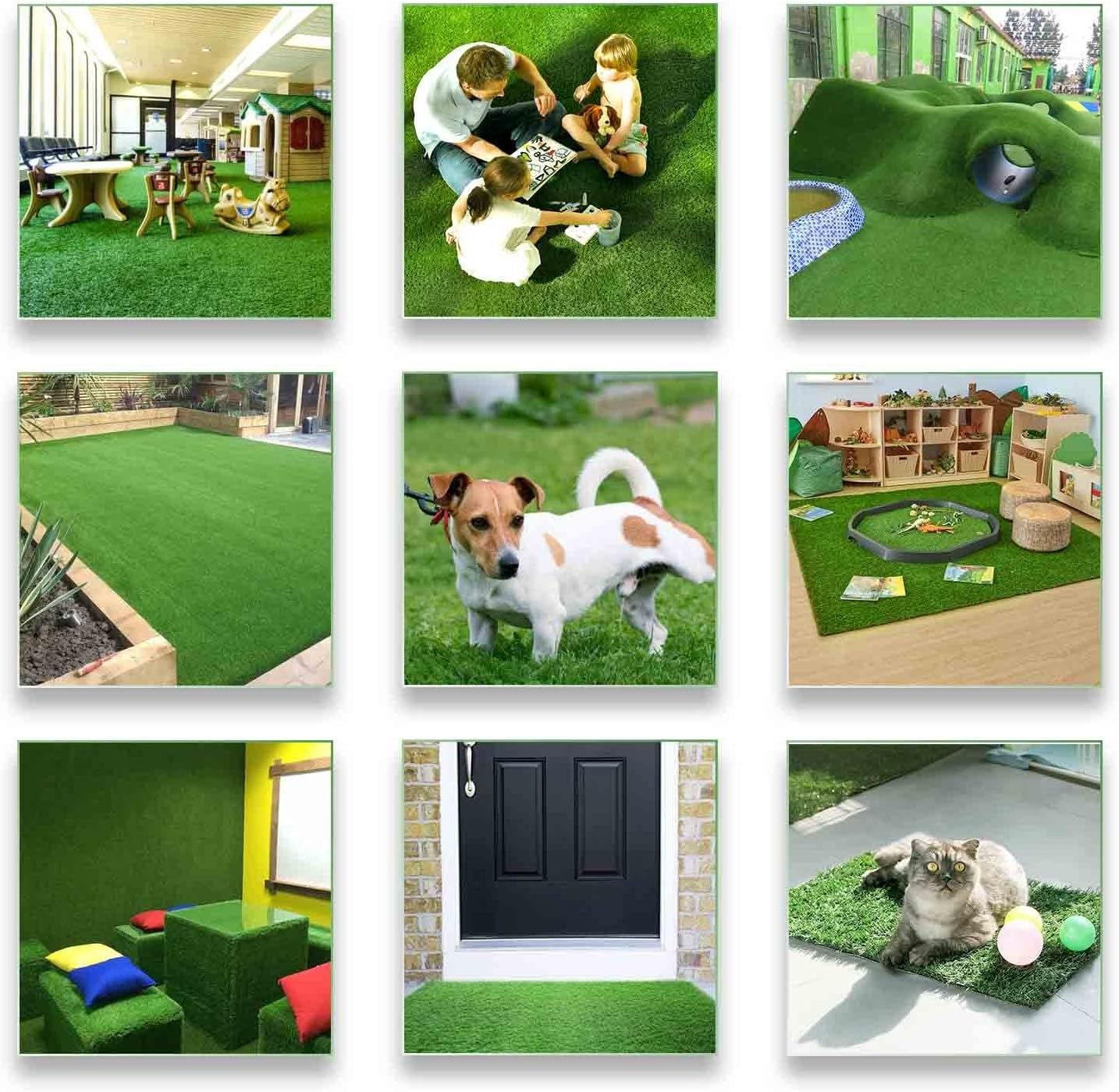 Artificial Grass Turf, Indoor Outdoor Astroturf Rug Carpet Mat for Balcony Decor Backyard Patio Backdrop Fence Wall Decorations